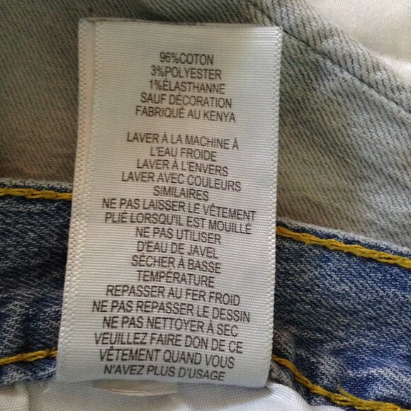 2018 Levi's 501 Skinny; 16 regular, Youth, Denim Jeans, Y2K, Light wash, Boho - Picture 6 of 6